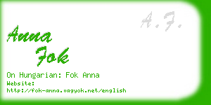 anna fok business card